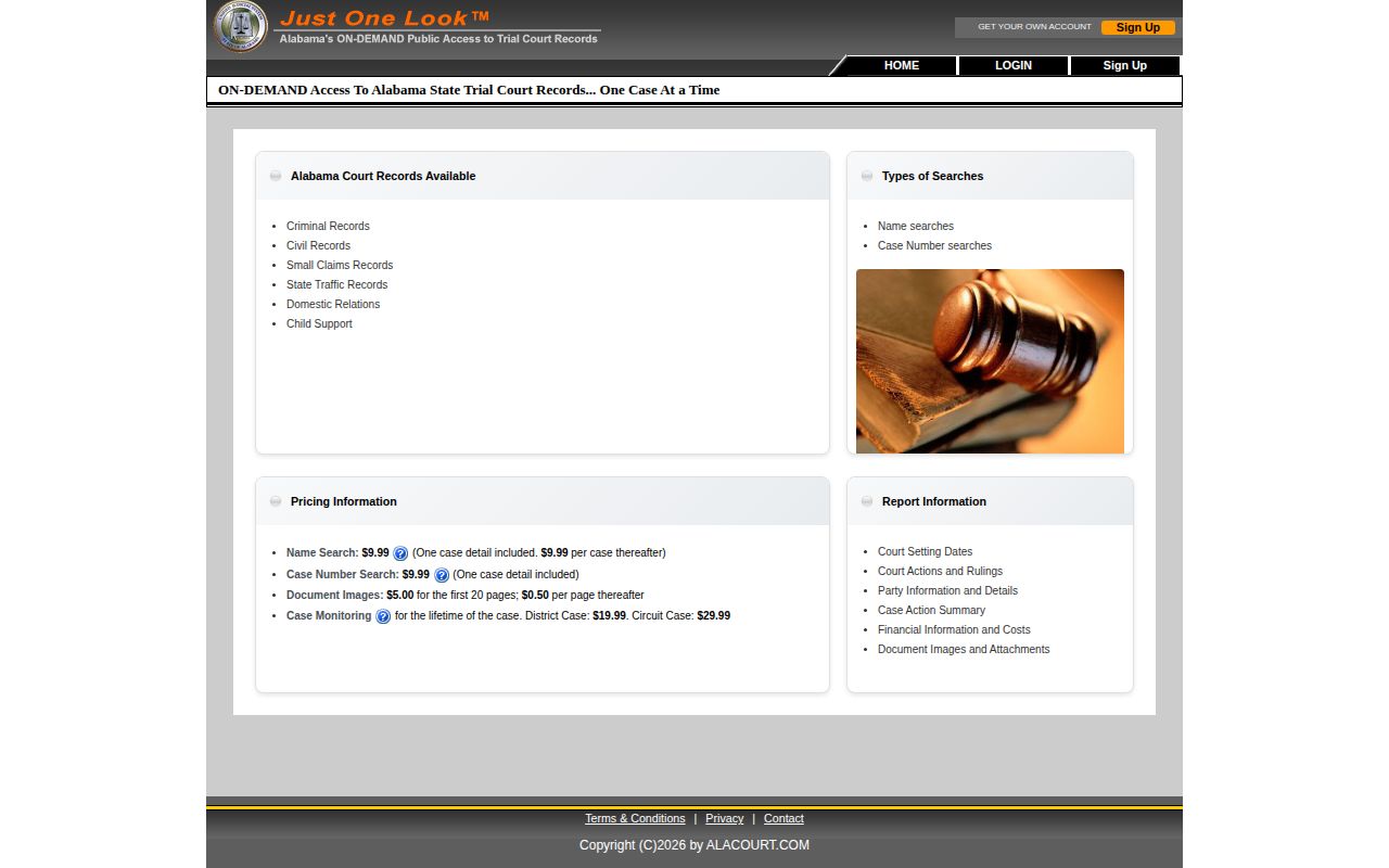 Clay County warrant and court record search interface